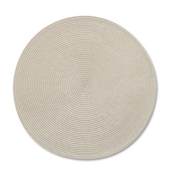 Round Woven Place Mats, Set of 2, Tan