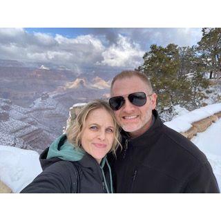 Our First Road Trip was a success! Minus the weather turning a 4 hour trip to a 7 hour trip, we made it to the Grand Canyon and crossed that off of Jim's bucket list!