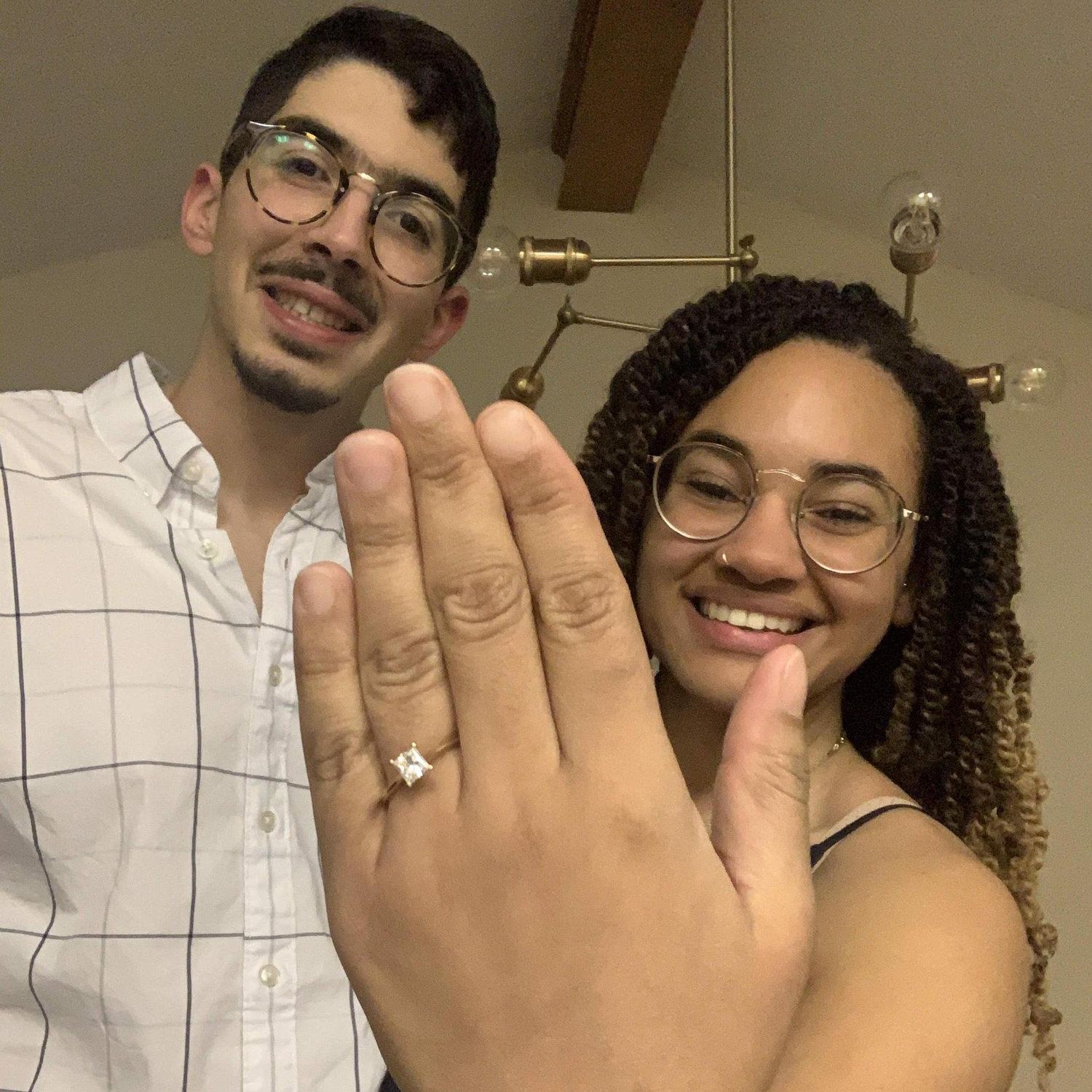 The first night alone in our new home when Ray proposed to Rachael