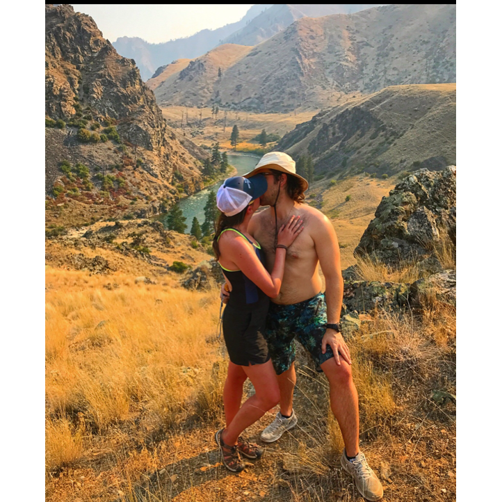 Thomas and Cassie Ann celebrating Mike Kiggen's 60th birthday rafting down the Middle Fork of the Salmon River in Idaho!