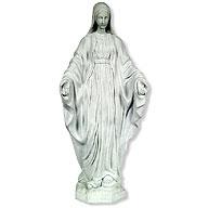OUR LADY OF GRACE OUTDOOR STATUE - 32" GRANITE