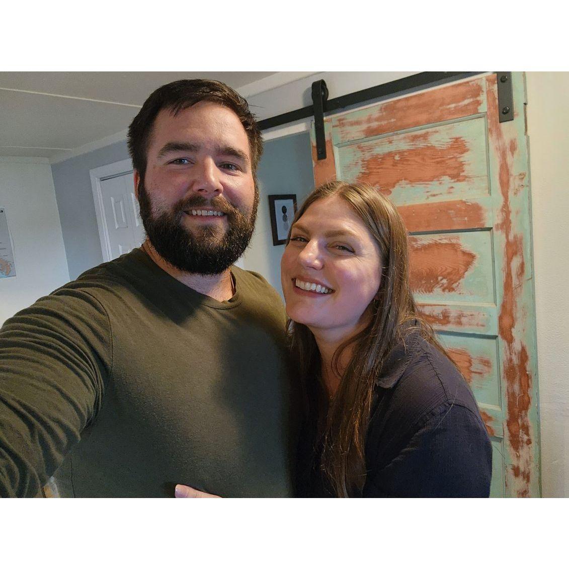 One of our first selfies on my birthday last summer