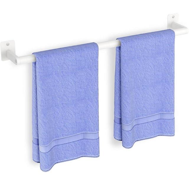 Bathroom Towel Bar, 24 Inch Towel Racks for Bathroom Wall Mounted, Heavy Duty Bath Hand Towel Holder Organizer, Modern Home Decor Towel Rod Bathroom Hardware Accessories, White