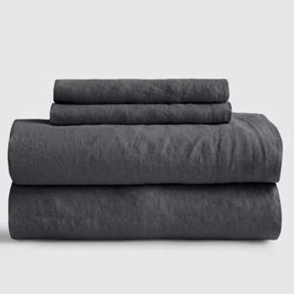 European Linen Sheet Set in Charcoal | Quince