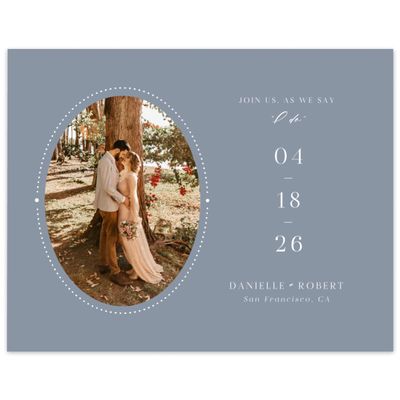 Dusty Blue Wedding Digital Save the Date - Asher Landscape