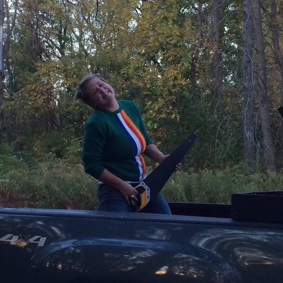 First time I used Zachs brand new saw and truck : )