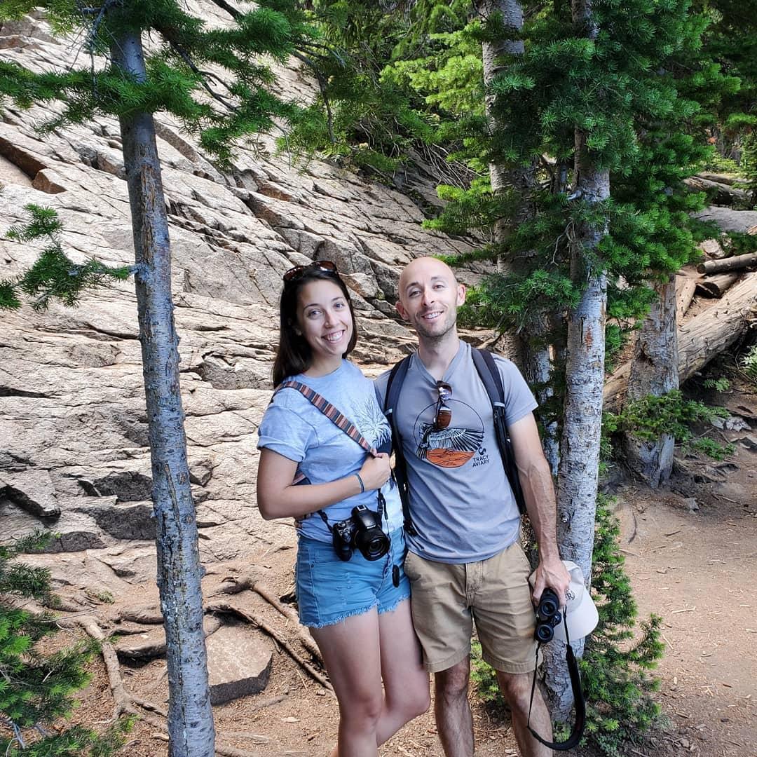 Hiking together on a trip to Salt Lake