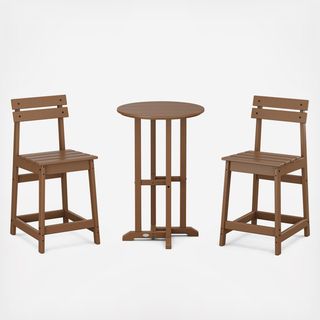 Modern Studio 3-Piece Plaza Bistro Counter Set