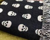 Skull Throw Blanket - Black Home Decor,...