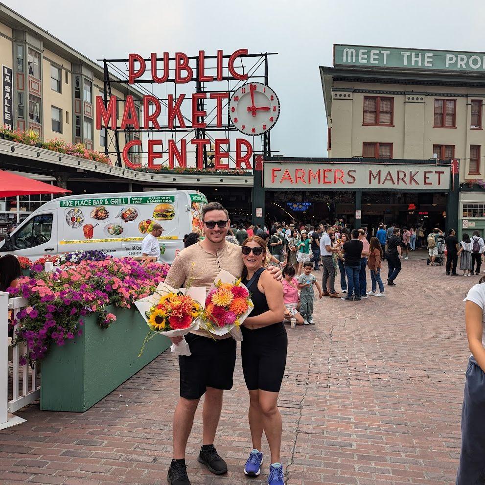 Brian and Sam's first trip to Seattle together!