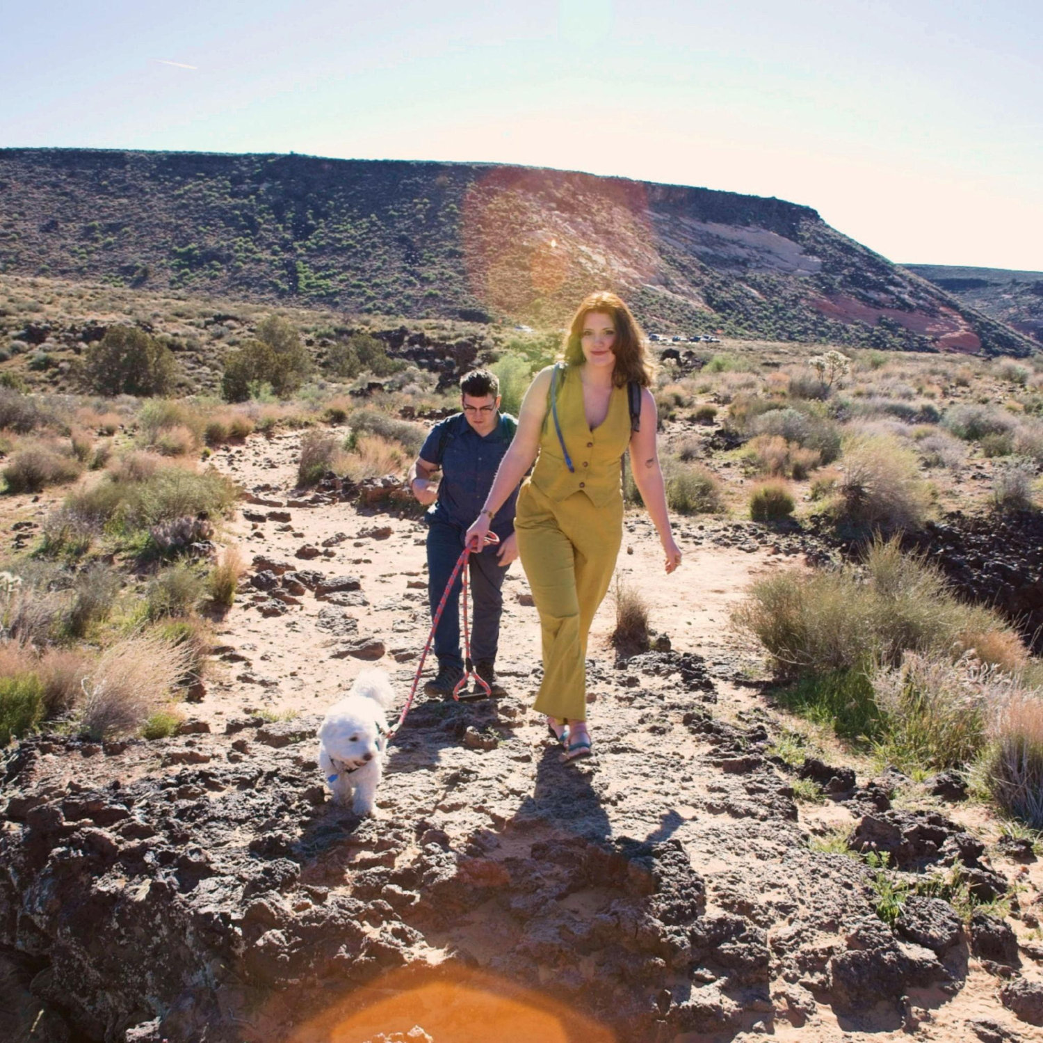 He has no idea what's about to happen on this hike. (True for both Poppy and Gavin.)