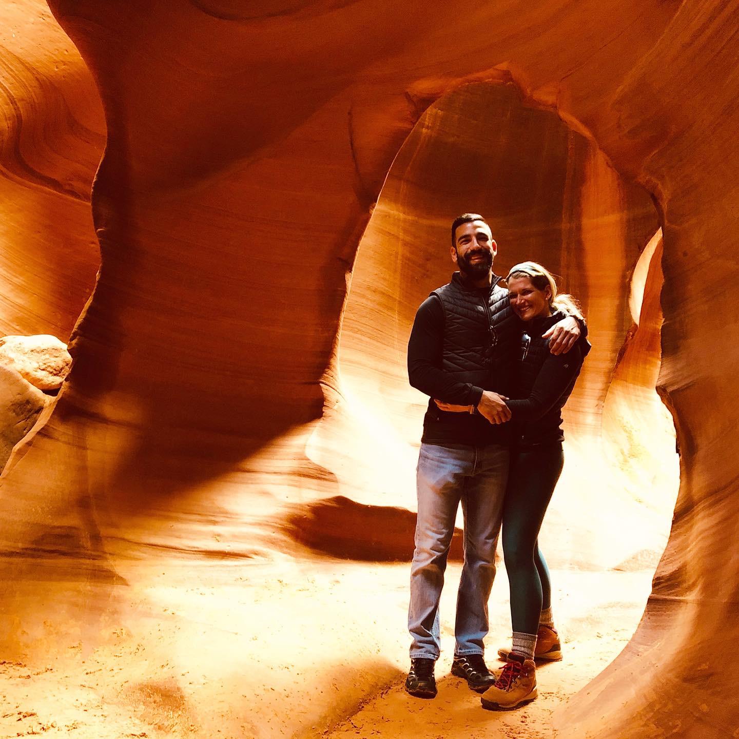 Our 1st trip- SEDONA.  Legend has it that lovers who stand under this arch end up married! We fell in love this trip, both with Sedona & each-other. This is why we chose it as our wedding location.