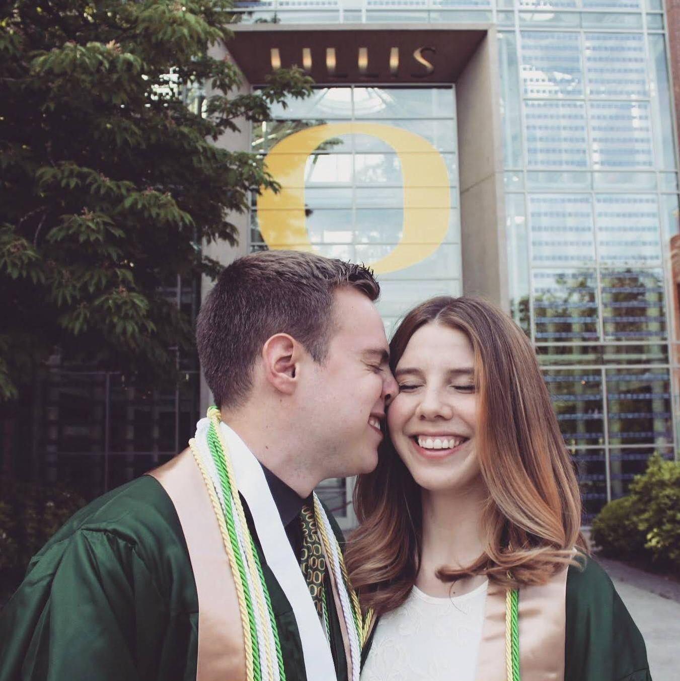 June 2017. Graduating from UofO together. Sco Ducks!