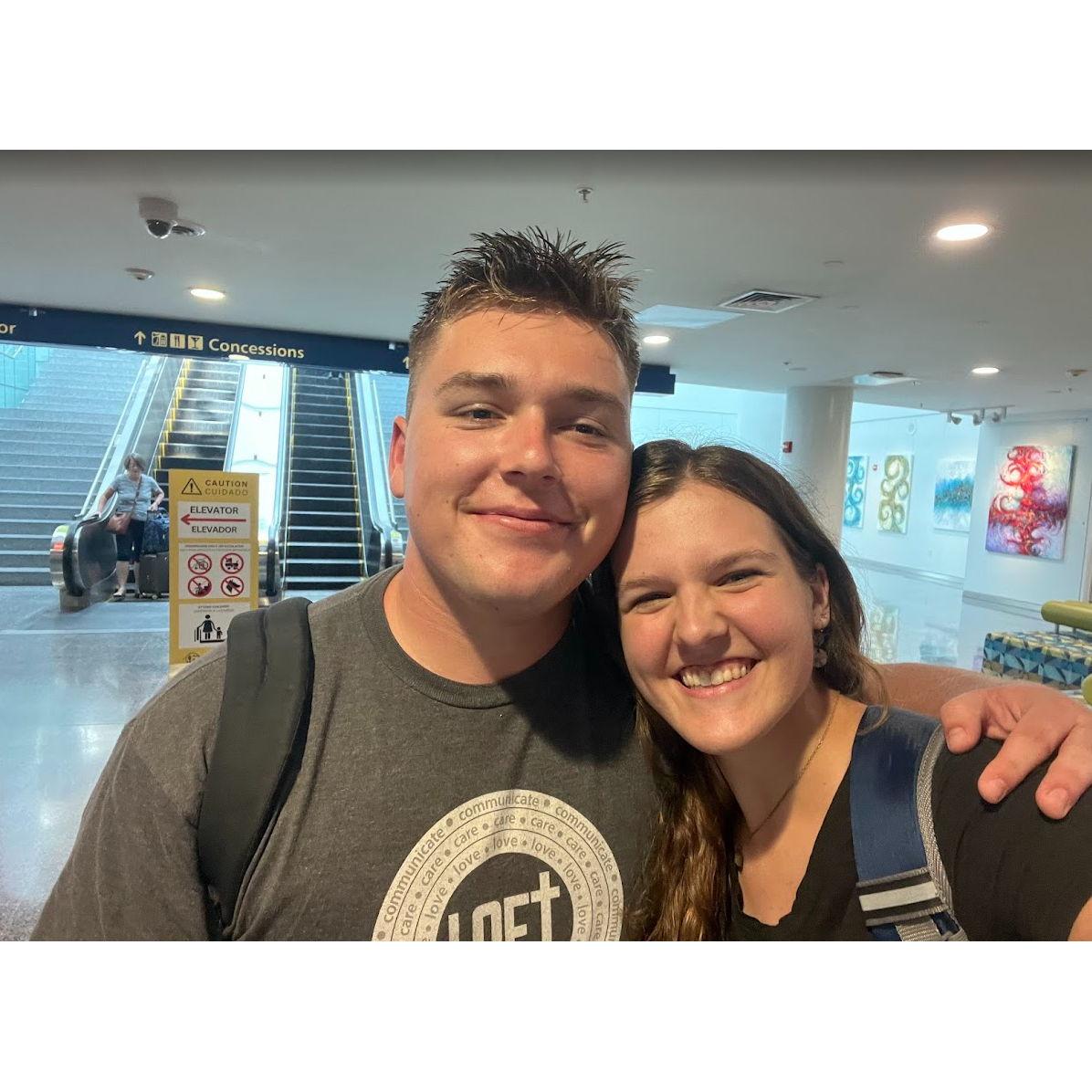 On our way to California... day of proposal!
