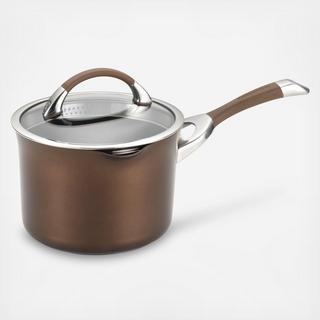 Symmetry Chocolate Nonstick Covered Straining Saucepan