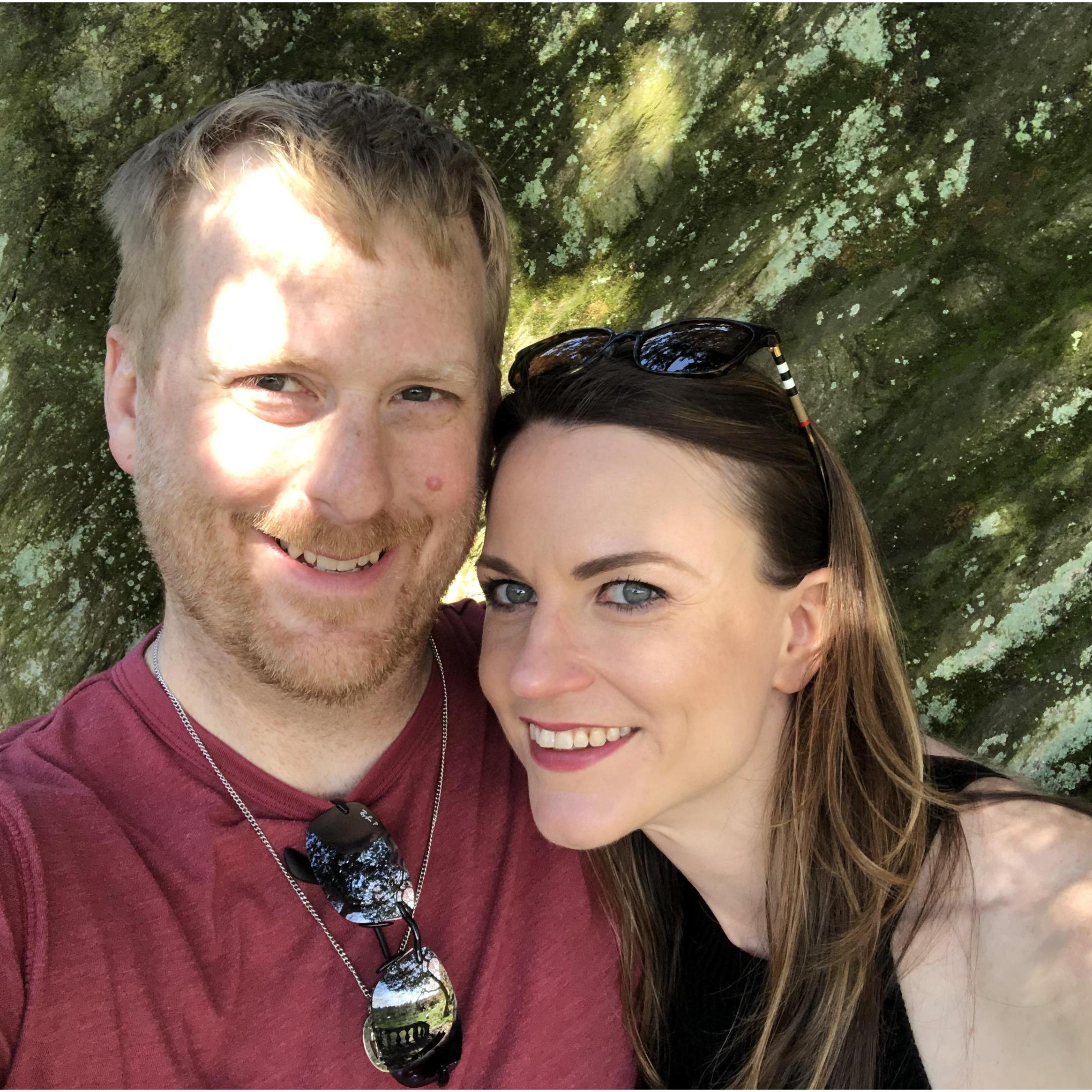 A favorite picture of ours, at one of our favorite places, Morris Arboretum.