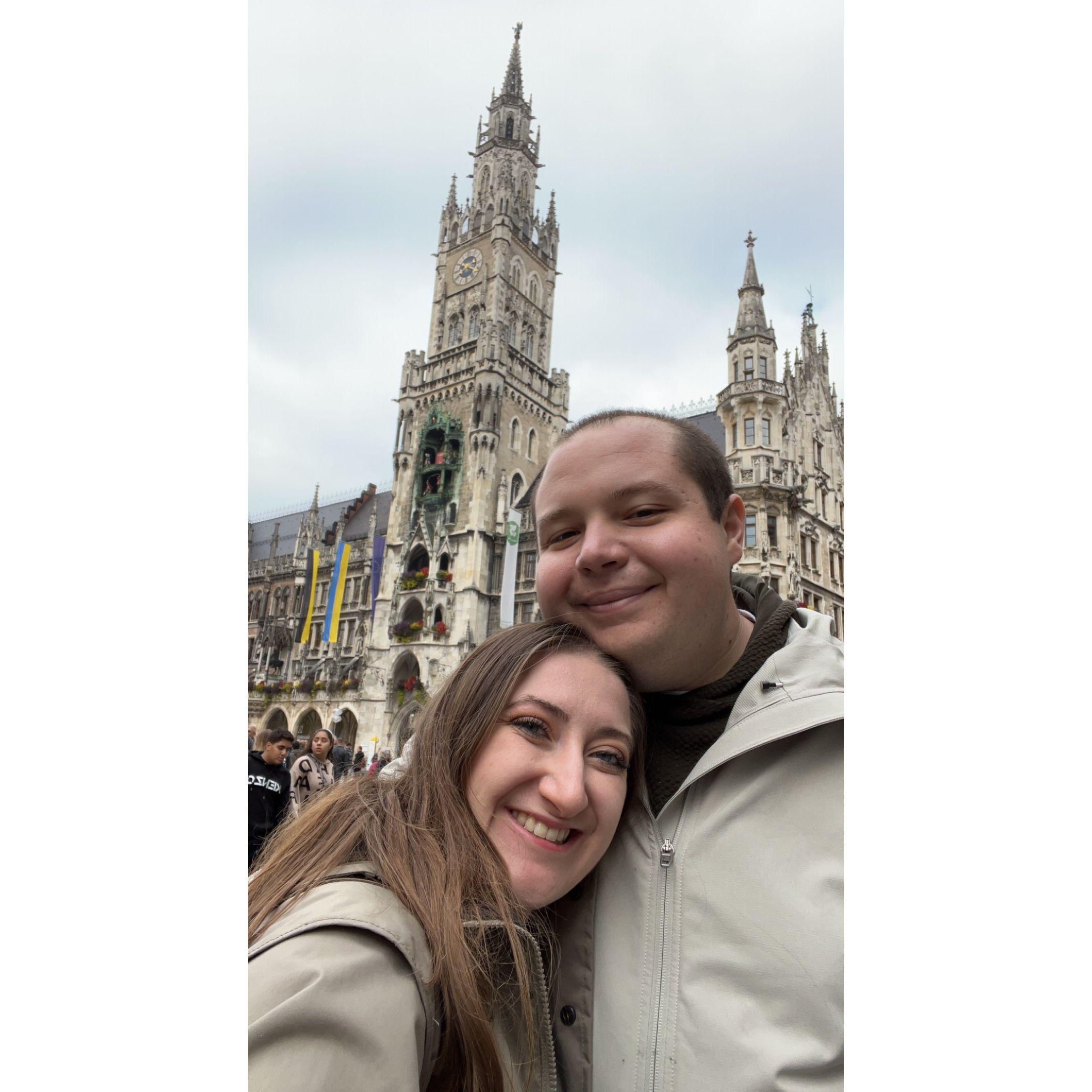Matt and I in front of Marienplatz in Munich, Germany. Munich has been one of our favorite places that we have visited thus far.