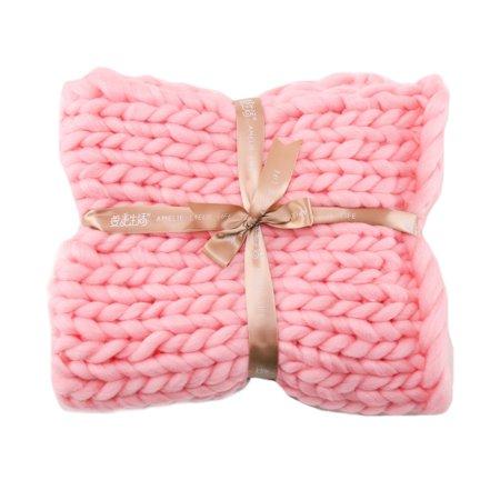 Chunky Wool Blanket Hat Blanket Crochet Arm Kniting Bed Throw Giant Yarn Super Bulky Knitted Blanket by Mancro
