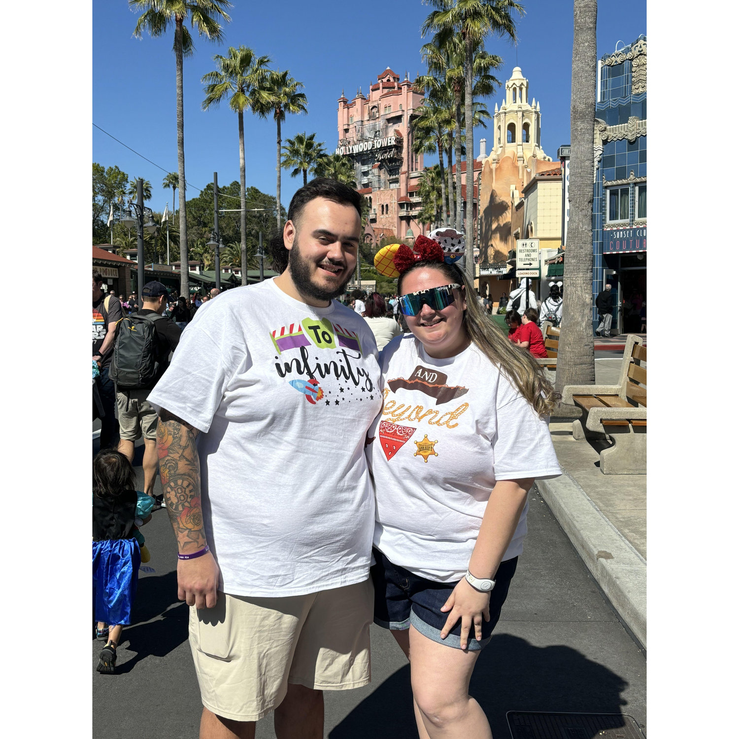 Disney 2024, Ali wanted matching shirts, Stone didn't... we compromised and got matching shirts