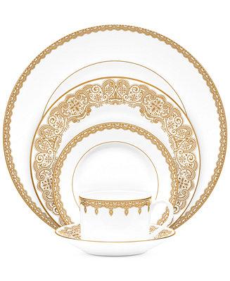 Lismore Lace Gold 5 Piece Place Setting
