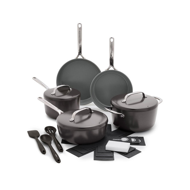GreenPan GP5 Hard Anodized Healthy Ceramic Nonstick 15-Piece Set