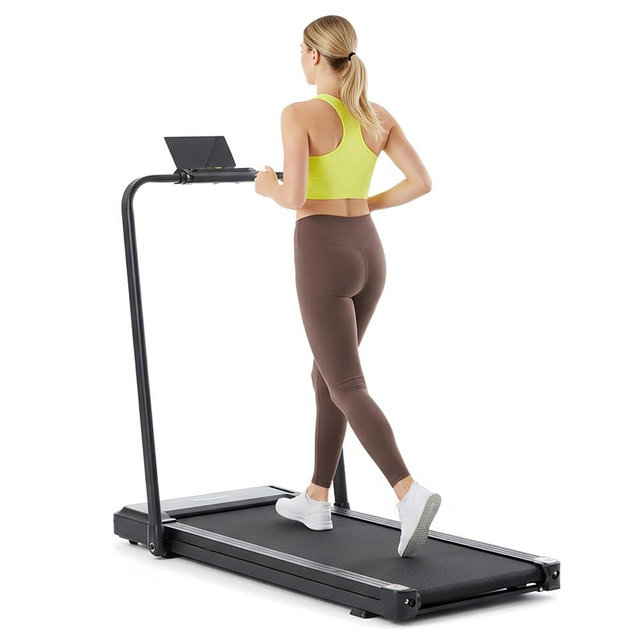 Sweetcrispy Compact Treadmill for Small Spaces, Quiet Under-Desk Walking Pad, Slim & Portable Design for Home Office Workouts, Easy to Store, Ideal for Apartments and Work-from-Home Fitness