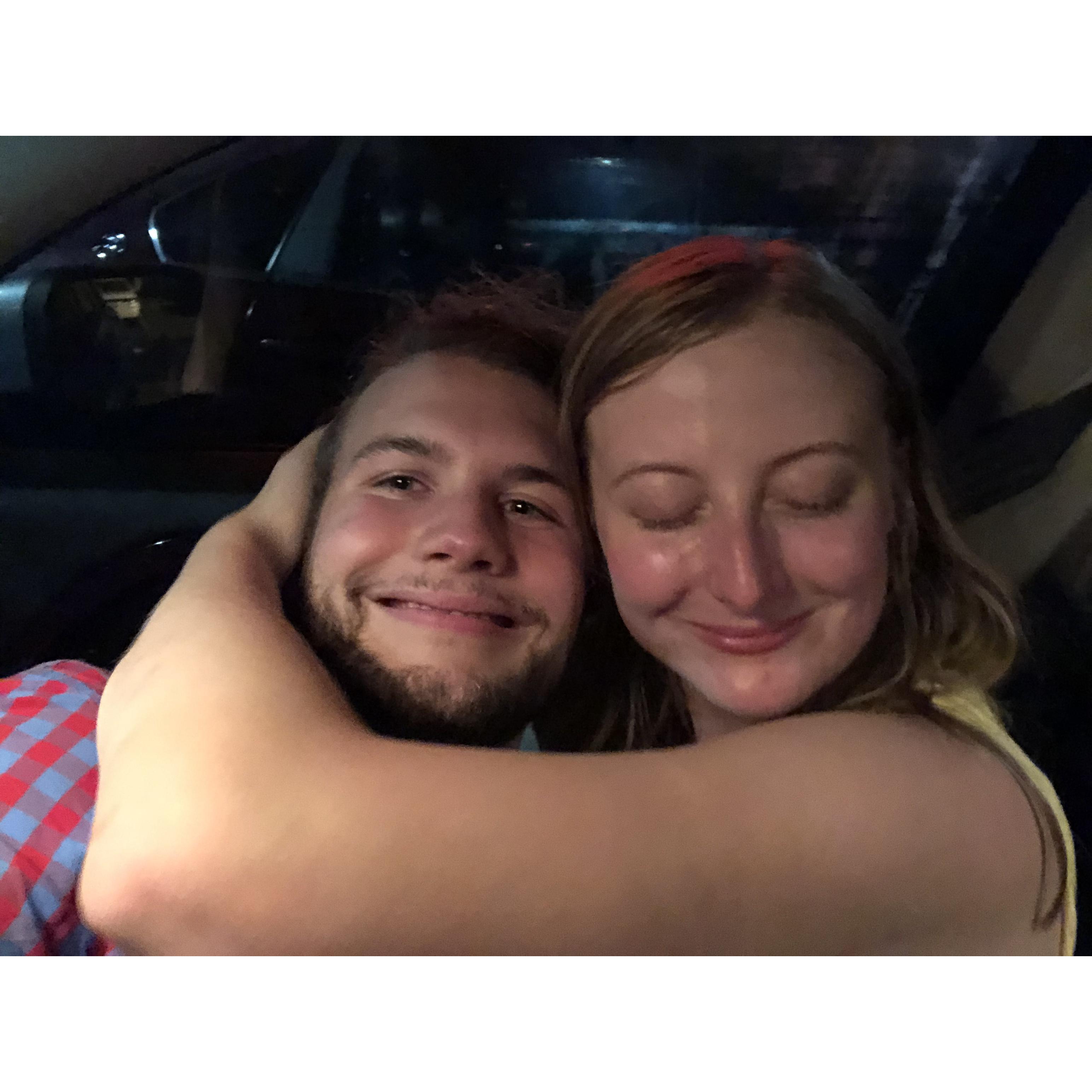 Us right after we confessed our love to each other and officially became boyfriend/girlfriend