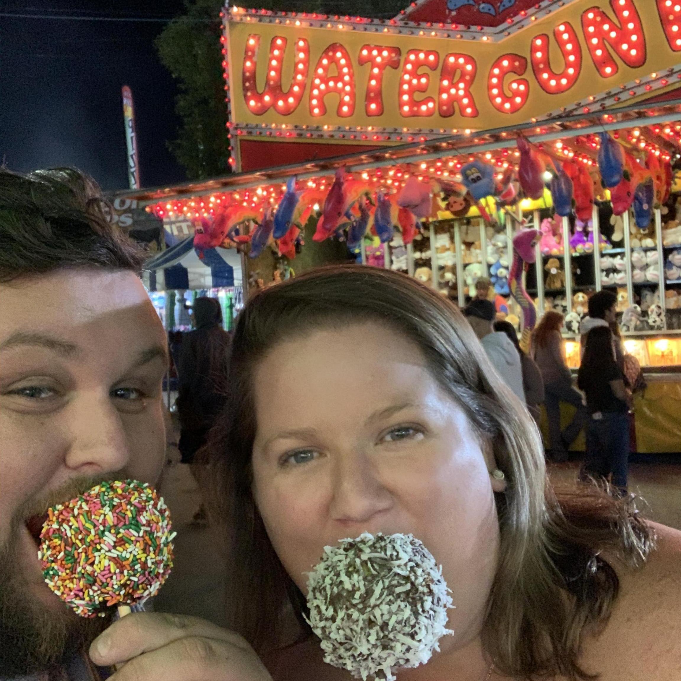 Munchin our way through the Marshfield fair for Bridge's birthday!