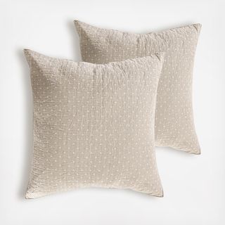 Cross Stitch Euro Sham, Set of 2