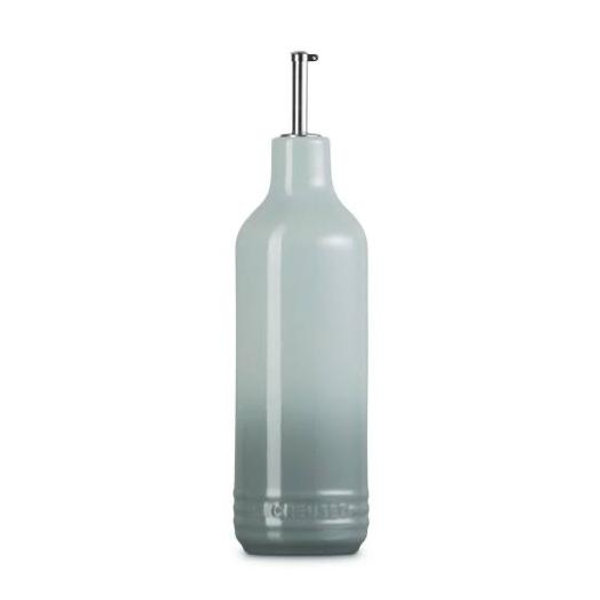 Le Creuset Stoneware Olive Branch Collection Oil Cruet, 20 oz., Sea Salt