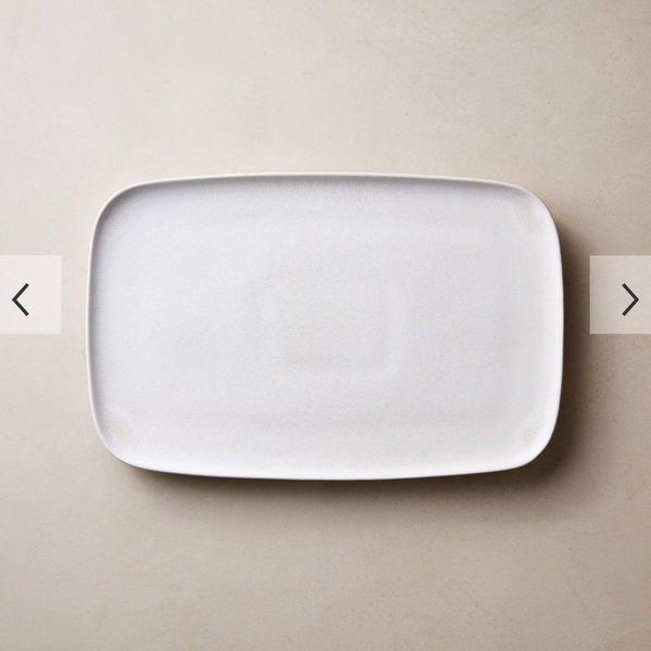 Kanto Stoneware Serving Platter - Large, Ice White