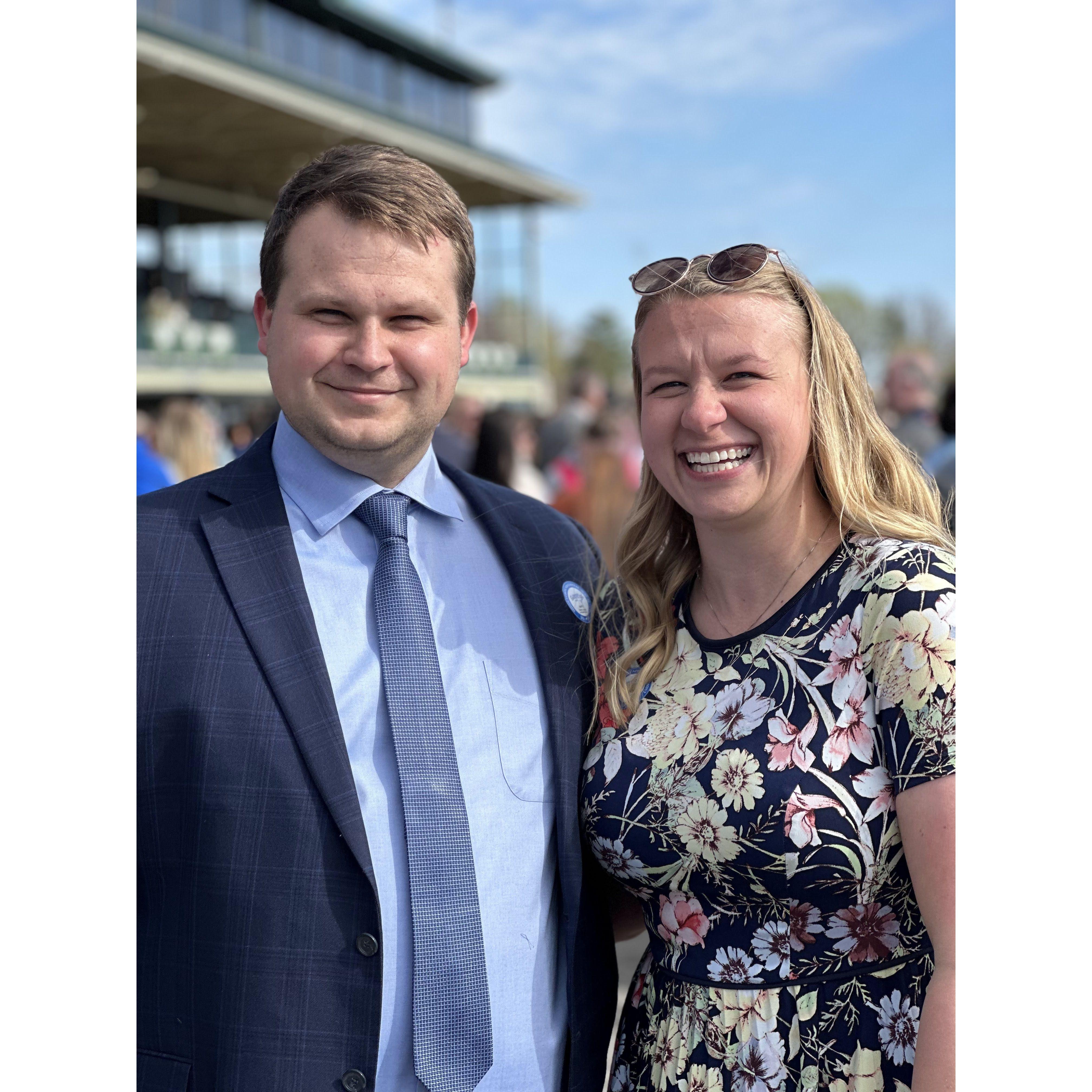 enjoying the races at Keeneland