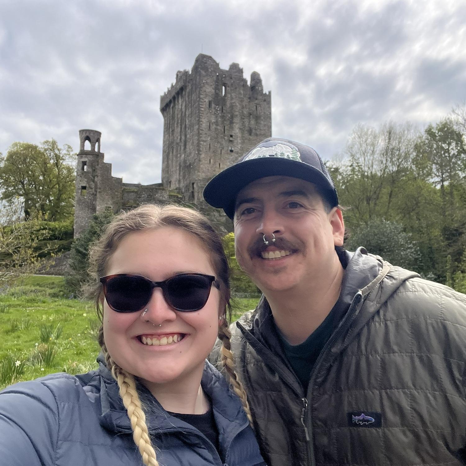 We kissed the Blarney Stone on top of a castle in Cork, Ireland.
