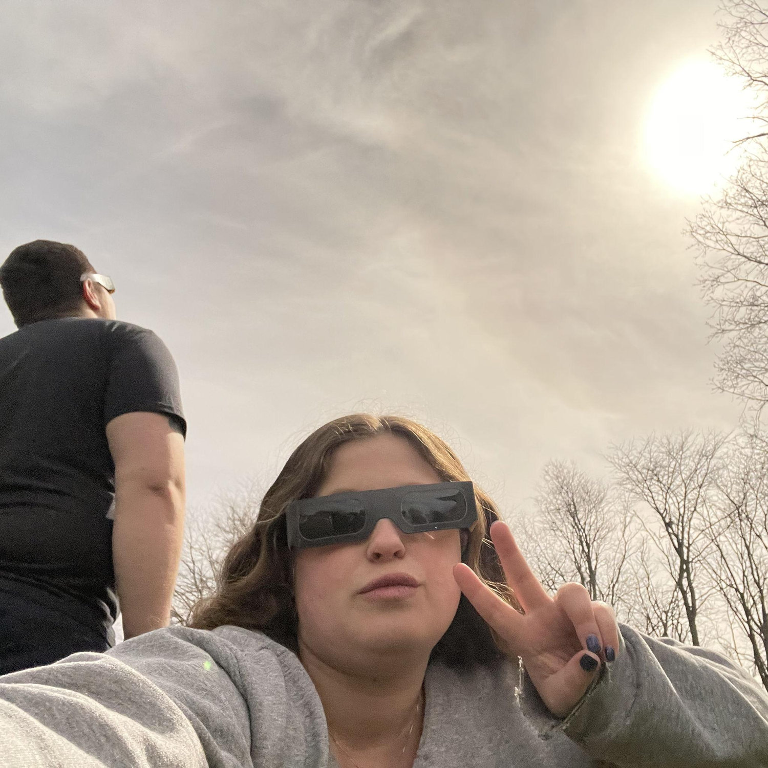 This was at Benn’s family house back in Monroe, MI during the solar eclipse.