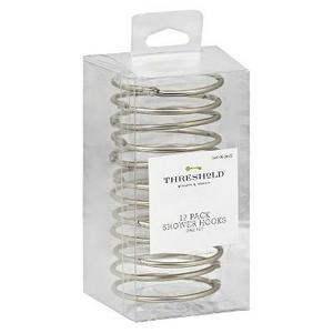 Basic Shower Hooks Brushed Nickel - Threshold™