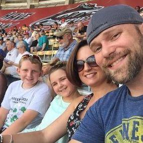 A HOT summer night with LOTS of dippin' dots and beautiful fireworks at the Squirrels game.