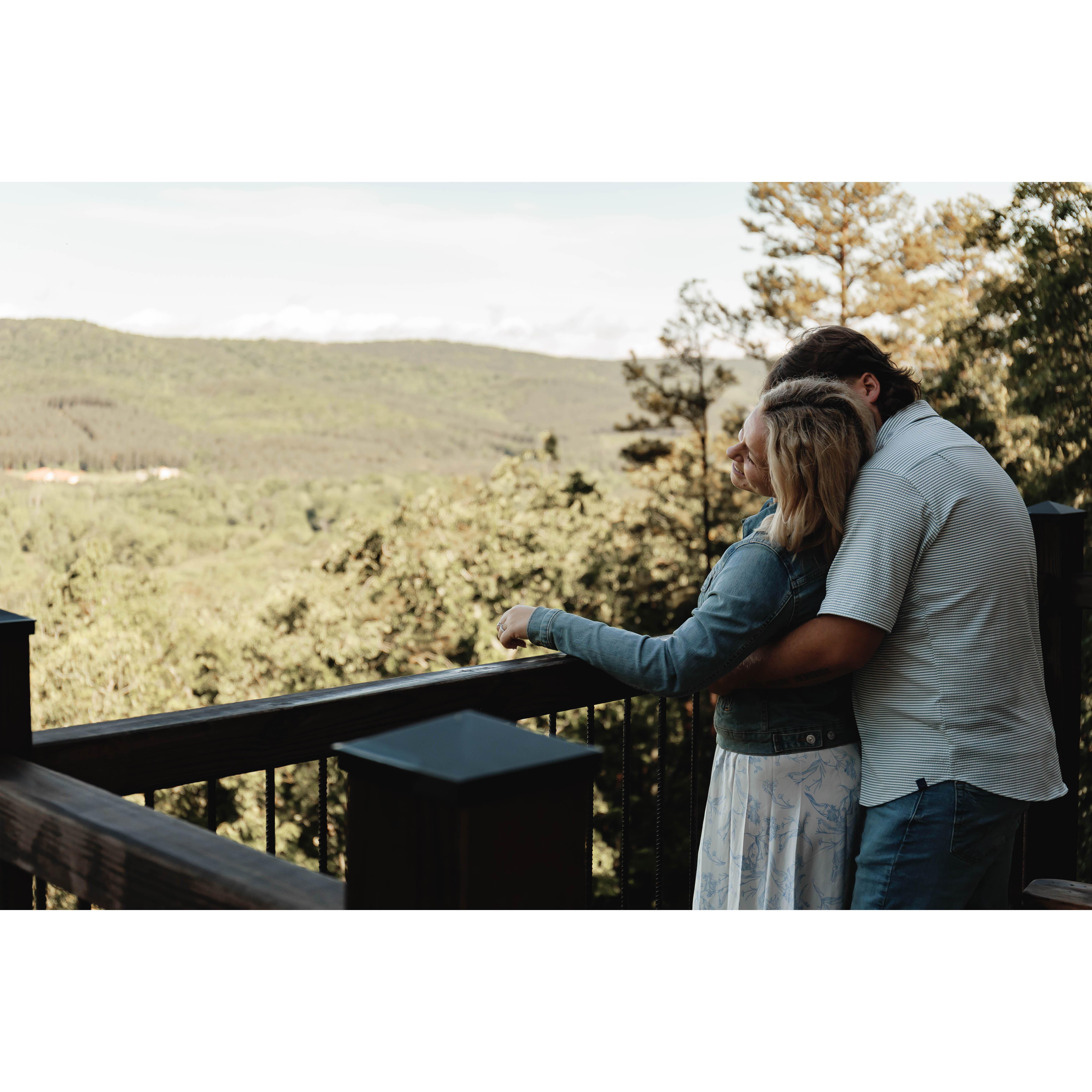 The blue ridge mountains during our engagement trip!