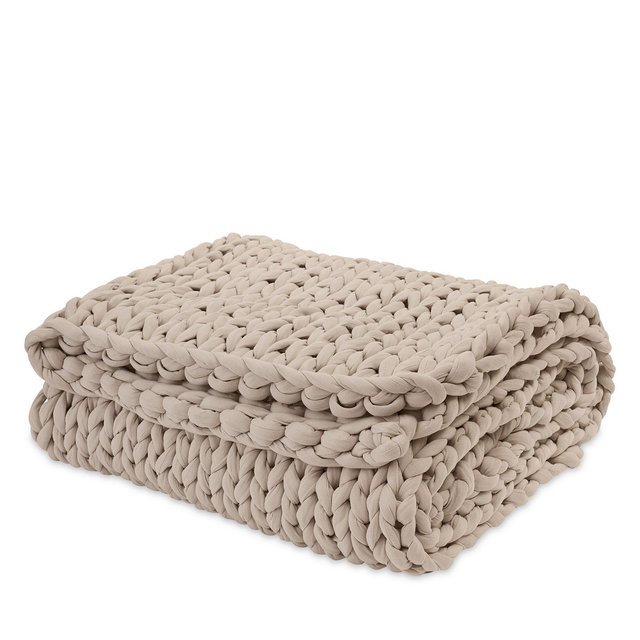 Bearby Cotton Napper Knitted Weighted Blanket, 10lbs