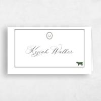 White Wedding Place Card - Gavina Beef
