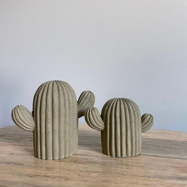 Desert Sage Concrete Cactus Friends, Plant Decor, Cactus Homewares, Funny Plants, Kids Decor, Concrete Plants