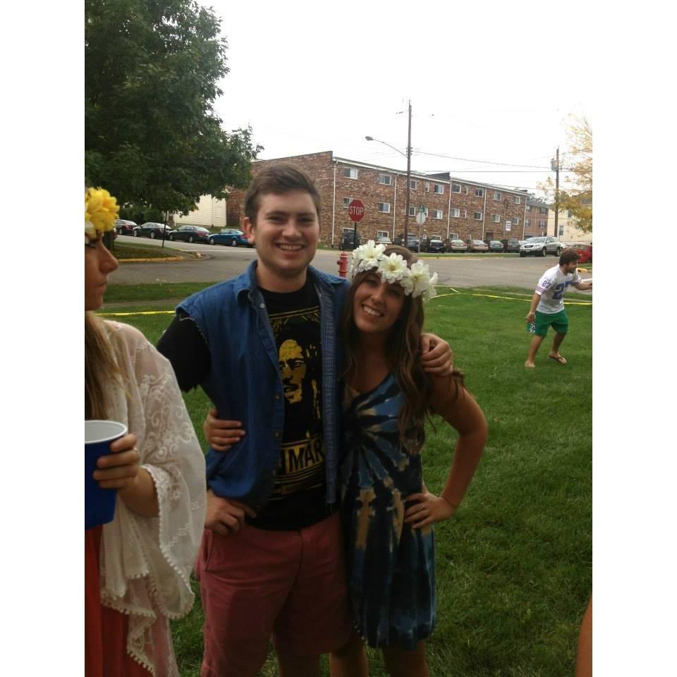 October '13 - First known pic of the happy couple