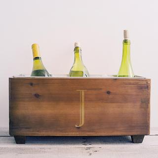 Personalized Wooden Wine Trough