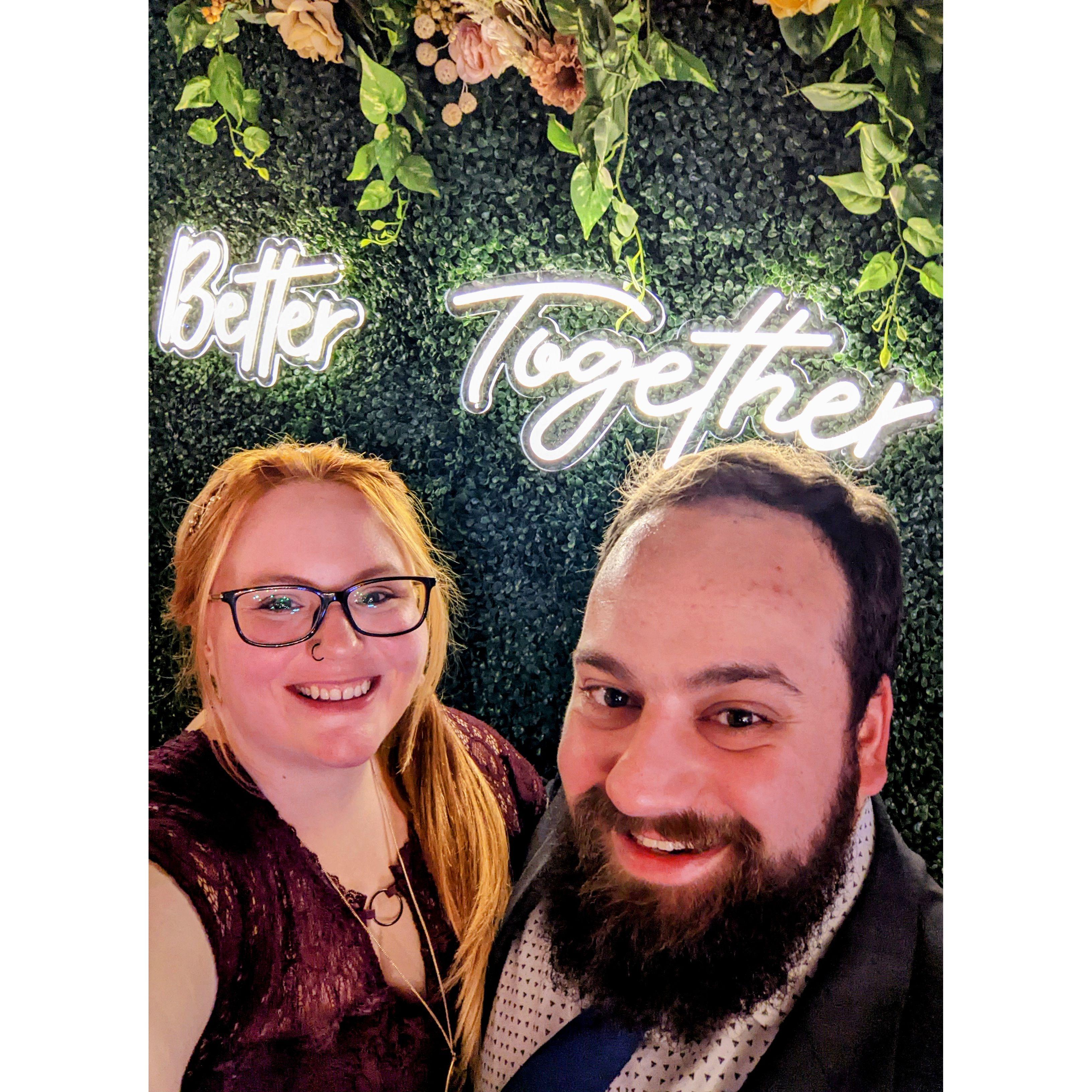 Selfie at a friend's fall wedding. Fall 2022