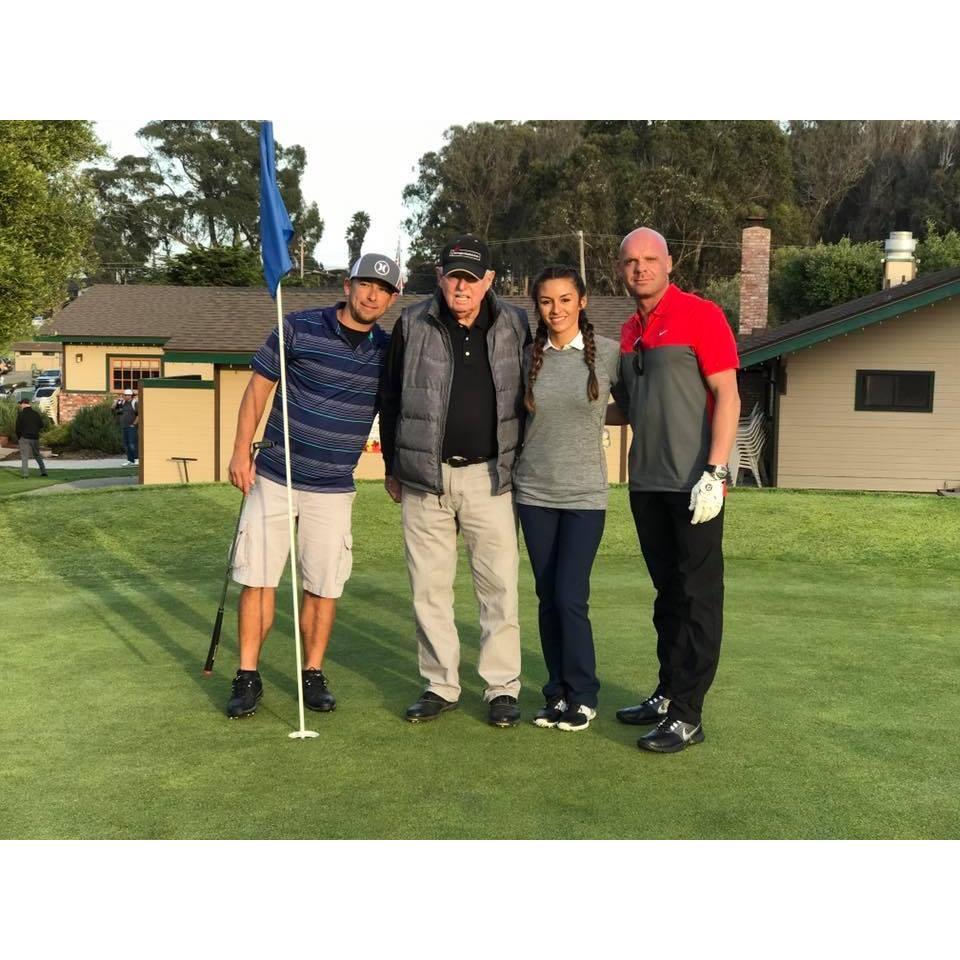 Our first time participating in the Rodgers/Howe Family Golf Tournament, and we got to play on the same team as Pa-Pa and Ian.