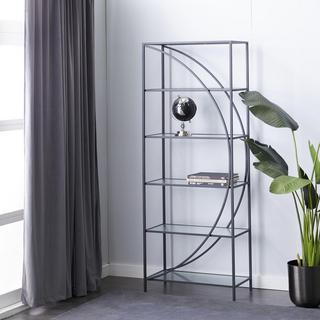 Industrical Crescent Bookcase
