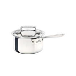 D5 Stainless Polished 5-ply Bonded Cookware, 1.5 Quart Saucepan with lid