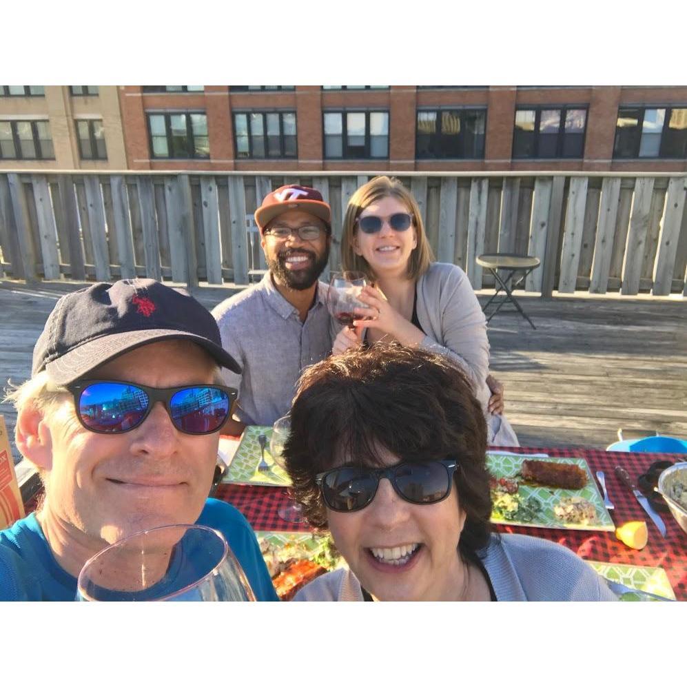 One of the highlights of our 2020 - hosting small BBQ dinners on our rooftop