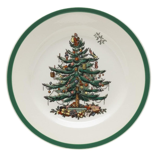 Spode Christmas Tree Salad Plates, Set of 4