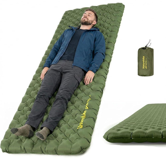 Naturehike Insulated Inflatable Sleeping Pad 27oz, 4.6R Ultralight Backpacking Sleeping Pad XL, NKTR™ AIR Lightweight Sleeping Mat for Camping, Hiking