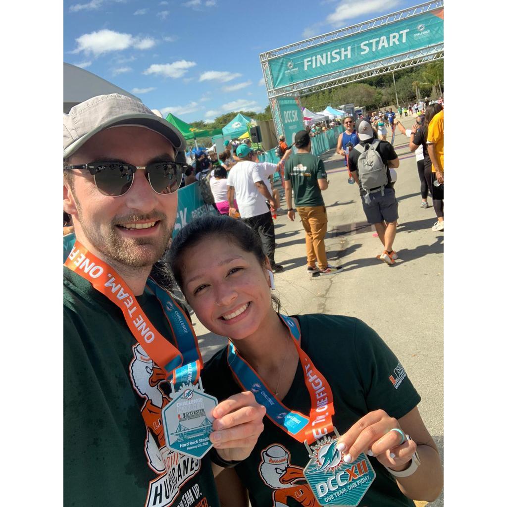 Participated in the Dolphins Cancer Challenge 5K